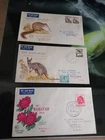 Australia Air Mail First Day Covers to USA  (3) .