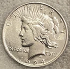 1924-P Peace Silver Dollar Philadelphia Mint 90% Silver Very Good Condition