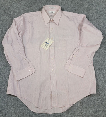Vintage Arrow Carriage Trade Pima Collection Oxford Shirt Men's 17 - 33 Pink