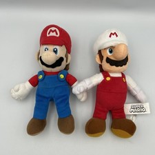 Nintendo Lot of 2 Super Mario Brothers Mario Plush 9  Toy Figures EUC Smoke Free