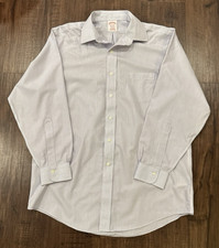 Brooks Brothers Shirt Mens 16-33 Madison Striped Button Up Red White Blue