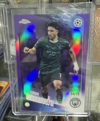 2025-26 Topps Chrome Uefa Club Competitions - Omar Marmoush #80 Purple /75 Egypt