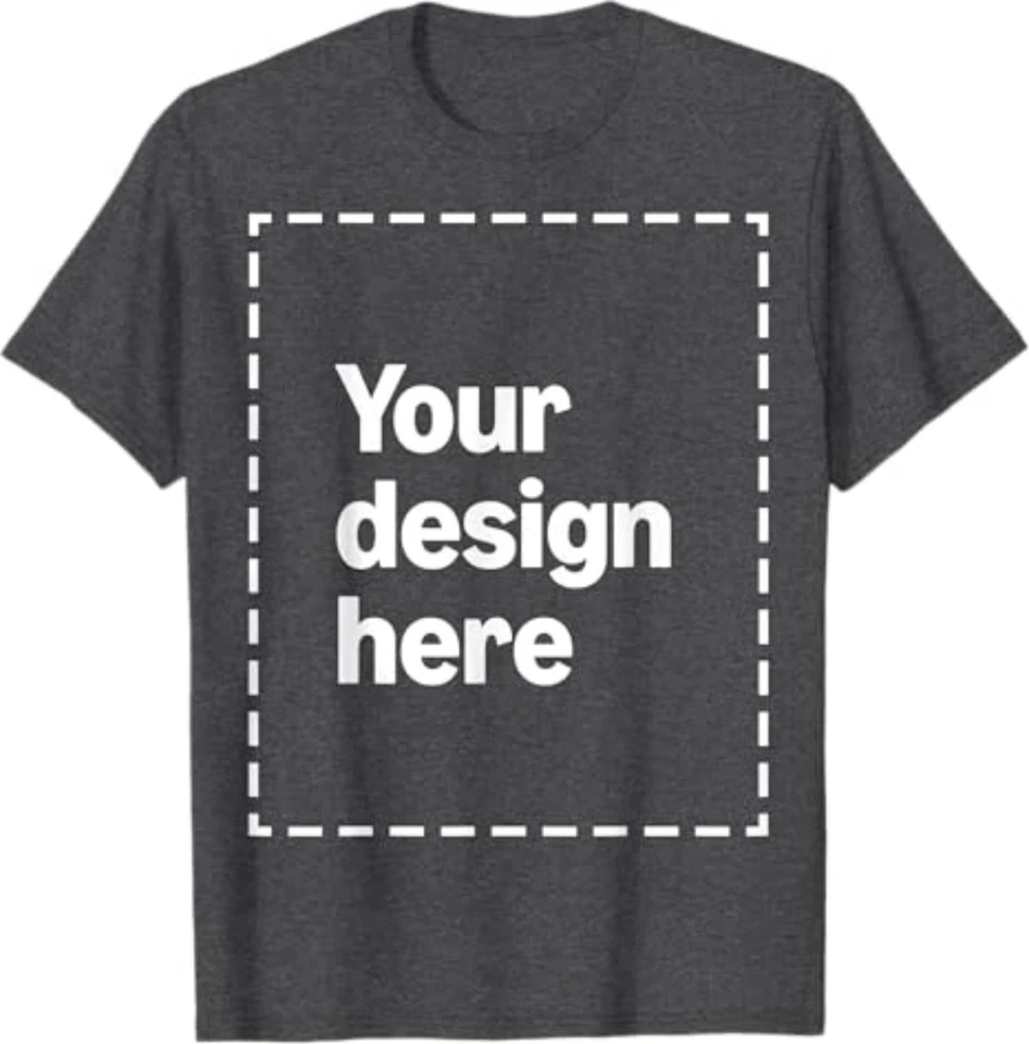 Personalized Custom Tee Front Back Chest Print Your Design Photo Logo Unisex - Image 1 of 4