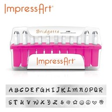 ImpressArt Bridgette Uppercase Letter Metal Stamps Set 33pcs  SC1215A-3MM