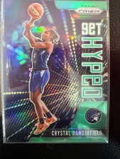 2021 Panini WNBA Prize #7 Crystal Dangerfield Get Hyped Green Prizm