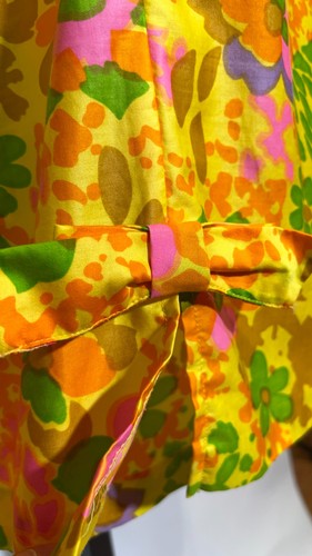 Vtg Sears 60s Mod Shift Mini dress Floral Cotton, $55 - Photo 13