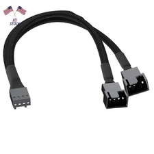 4 Pin PWM Fan Splitter 1 to 2 Way Adapter Extension Cable Cord PC 27cm