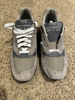 New Balance 998 Made in the USA Men's Size 12 D U998GR Gray Suede