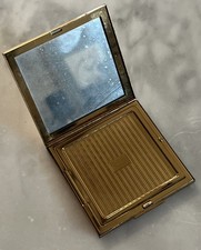 Vintage Gold Compact ALASKA Marked “Elgin American Made In USA” Hinged