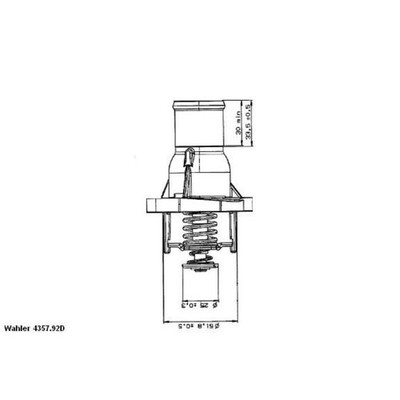Wahler Thermostat Kühlmittel mit Dichtung 92°C für Opel Corsa D