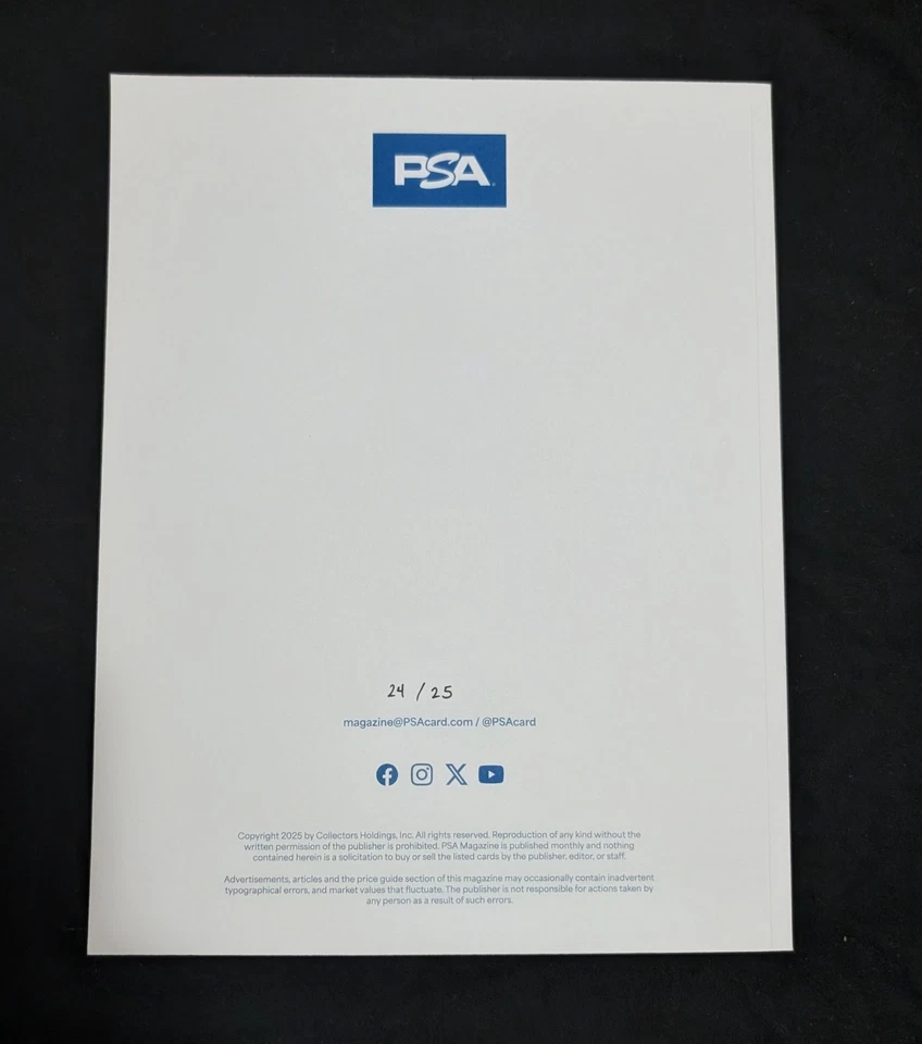 Revista Juan Soto Garbage Pail Kids PSA variante dorada #24/25 de octubre de 2025 SSP Foto 3 de 3