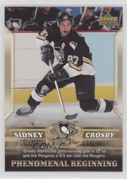 2005-06 Upper Deck Phenomenal Beginning Gold Sidney Crosby #17 Rookie RC d9r