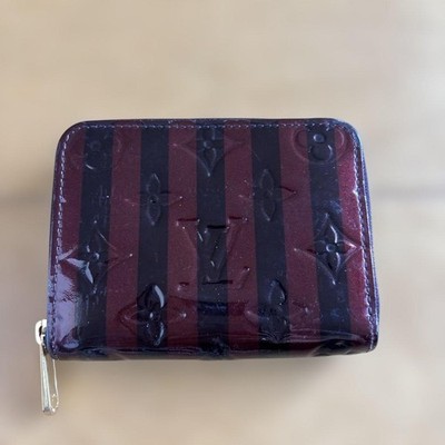 Louis Vuitton Monogram Vernis Rayures Zippy Coin Purse Case Geldbörse M91719 ...