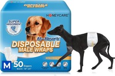 50 Pack Waist Disposable Dog Diapers Male Wraps Belly Bands Pet Soft All Sizes