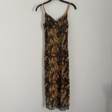 Urban Outfitters Size Small Multicolor Printed Gwen Mesh Sleeveless Midi Dress