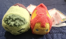 Disney Marvel Tsum Tsum Lot 2 3.5" Plush Hulk Iron Man