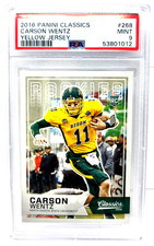 2016 Classics Yellow Jersey CARSON WENTZ RC Rookie Football Card PSA 9 MINT