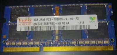 4GB SK Hynix DDR3 RAM Laptop Arbeitsspeicher PC3-10600S 1333MHz HMT351S6BFR8C