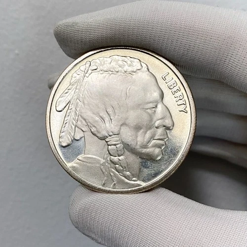1 Oz Silver Buffalo Round Coin .999 Fine, Liberty, No date, Uncirculated