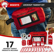BOZZYS Lockotu Tagout Kit Red Loto Locks to Prevent Accidental Startup