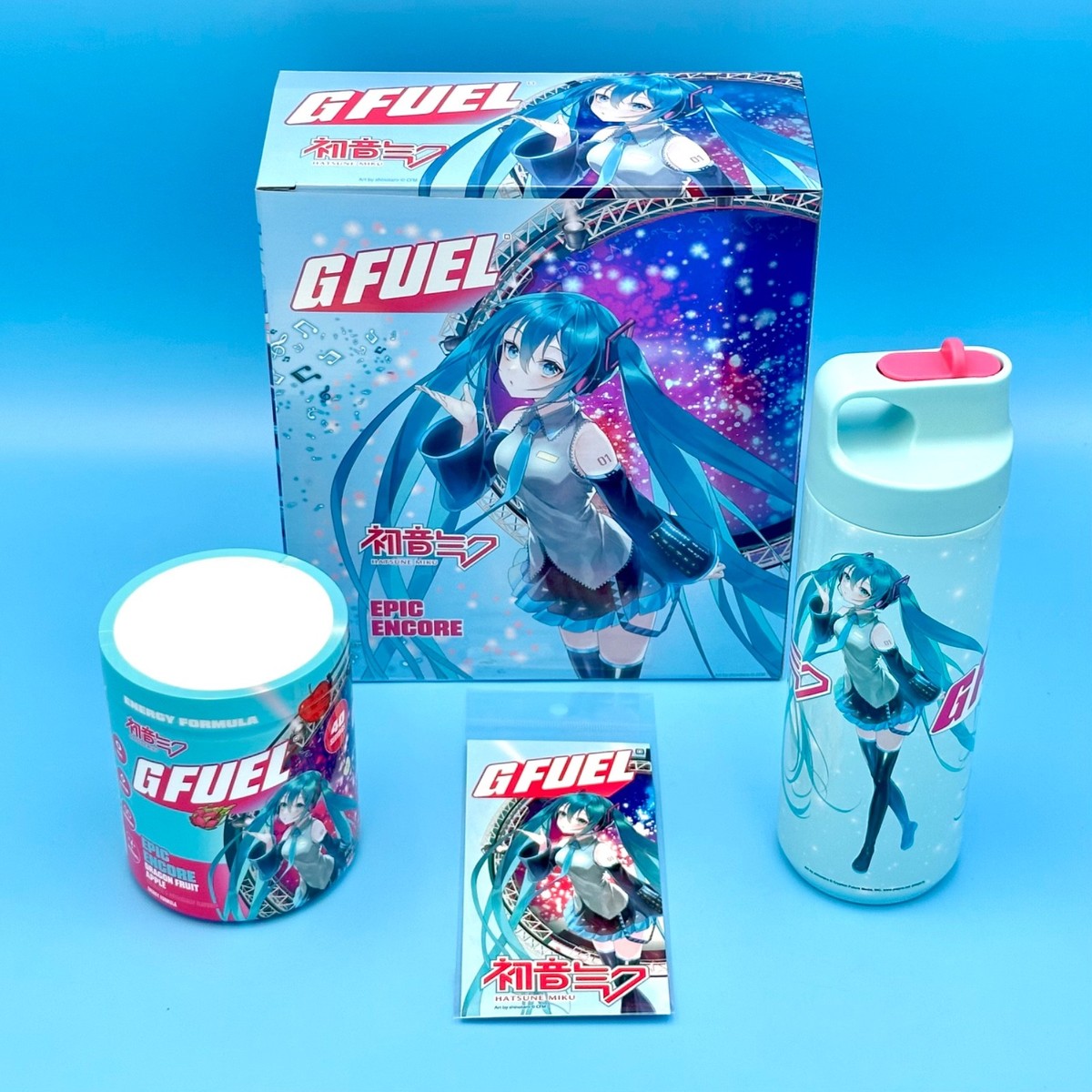 G Fuel Hatsune Miku Epic Encore Collector's Box Tub Sipper Shaker