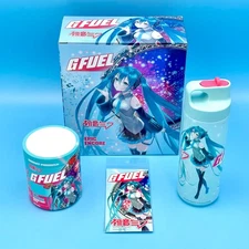 G Fuel Hatsune Miku Epic Encore Collector's Box Tub Sipper Shaker Cup + Sticker