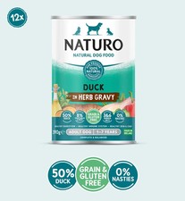 NATURO Adult Grain Gluten Free Duck in Herb Gravy Wet Dog Food in Can 12x390g 3.63 per kilo