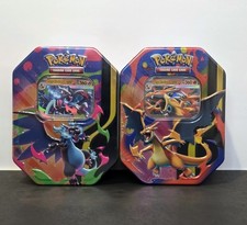 Two Sealed Pokemon Mega Charizard Tins 1 X & 1 Y