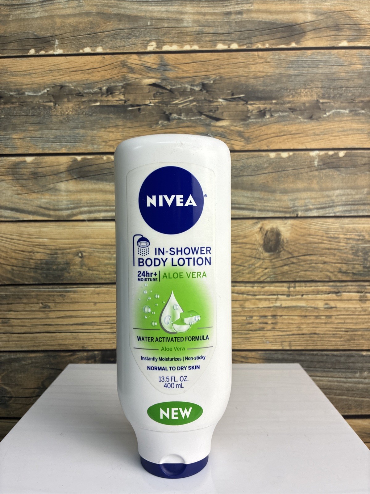 Nivea In-Shower Body Lotion Water Activated Aloe Vera Formula, 13.5oz