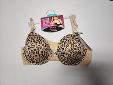 Maidenform One Fab Fit Demi Bra - Kissing Leopard Print / Beige - 34B - DM0074
