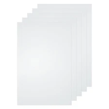 5pcs Clear Plastic Sheet 12"x8"x0.02" Transparent Flexible PVC Sheet Panels