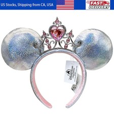 Disney-Park's Princess Iridescent Tiara Minnie Mouse Ears Headband 2024 US POST