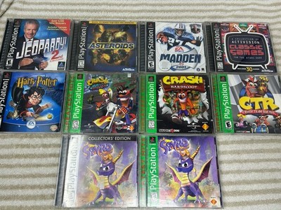 X10 PlayStation 1 Games Crash Bandicoot Spyro Harry Potter Asteroids Crash 3