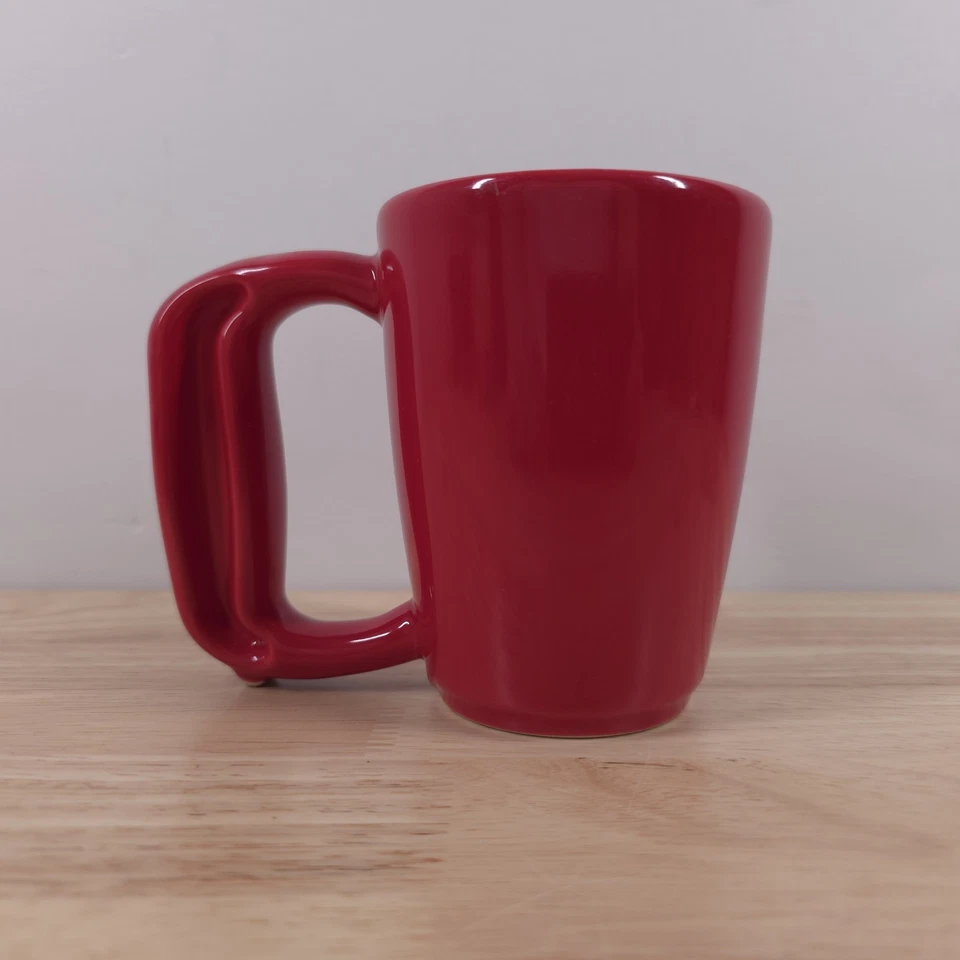 JAMBER USA Taza Fácil de Sostener Agarre Taza Ergonómica 12oz Rojo Foto 2 de 4