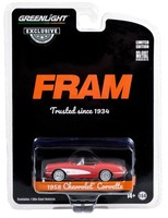 "Greenlight 30388 Chevrolet Corvette \"Fram\" Rot 1958 - Exclusive MaßStab 1:64"