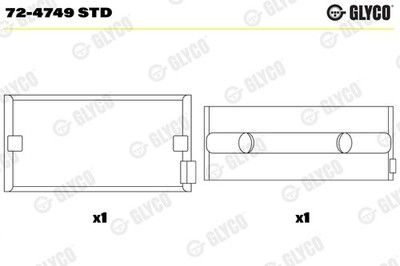 GLYCO 72-4749 STD Kurbelwellenlager für GÜLERYÜZ,LIAZ BUS,MAN,MARBUS,NEOPLAN,OPT