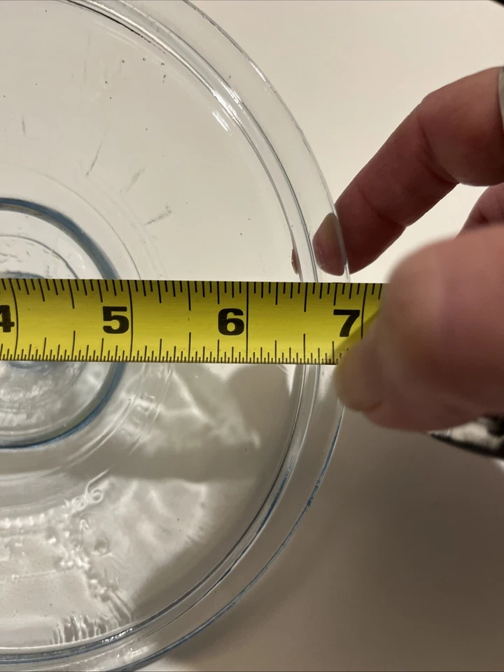 Vintage Fire King Oven Glass Lid Only 6.5 Inches On Lip of Lid 7 Inches Wide - Image 3 of 4