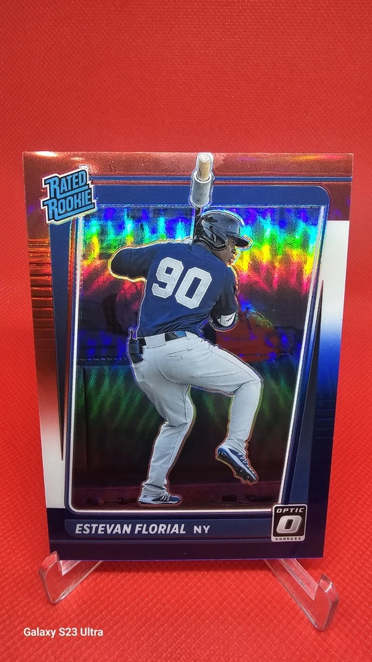2021 Panini Donruss Optic Rated Estevan Florial RC Red White And Blue Prizm/ 199 - Image 2 of 4