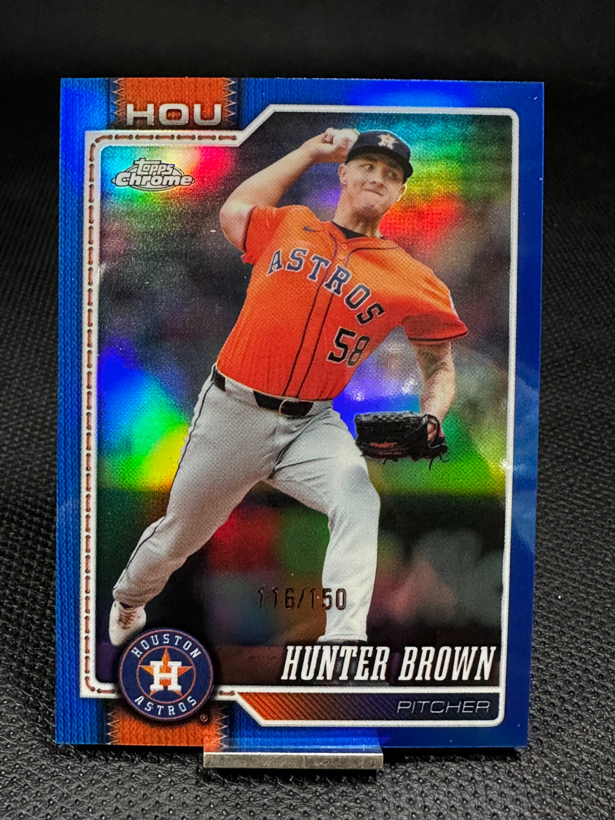 2026 Topps Chrome  HUNTER BROWN  Blue Refractor /150  #285