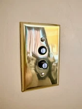 SOLID CLICK/CLUNK! Antique Reproduction Push Button Light Switch - Single Pole