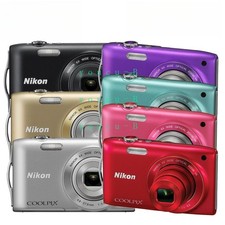 Nikon COOLPIX S3300 Digital Camera 16.0MP 6X Optical Zoom Touch Screen AF Lock