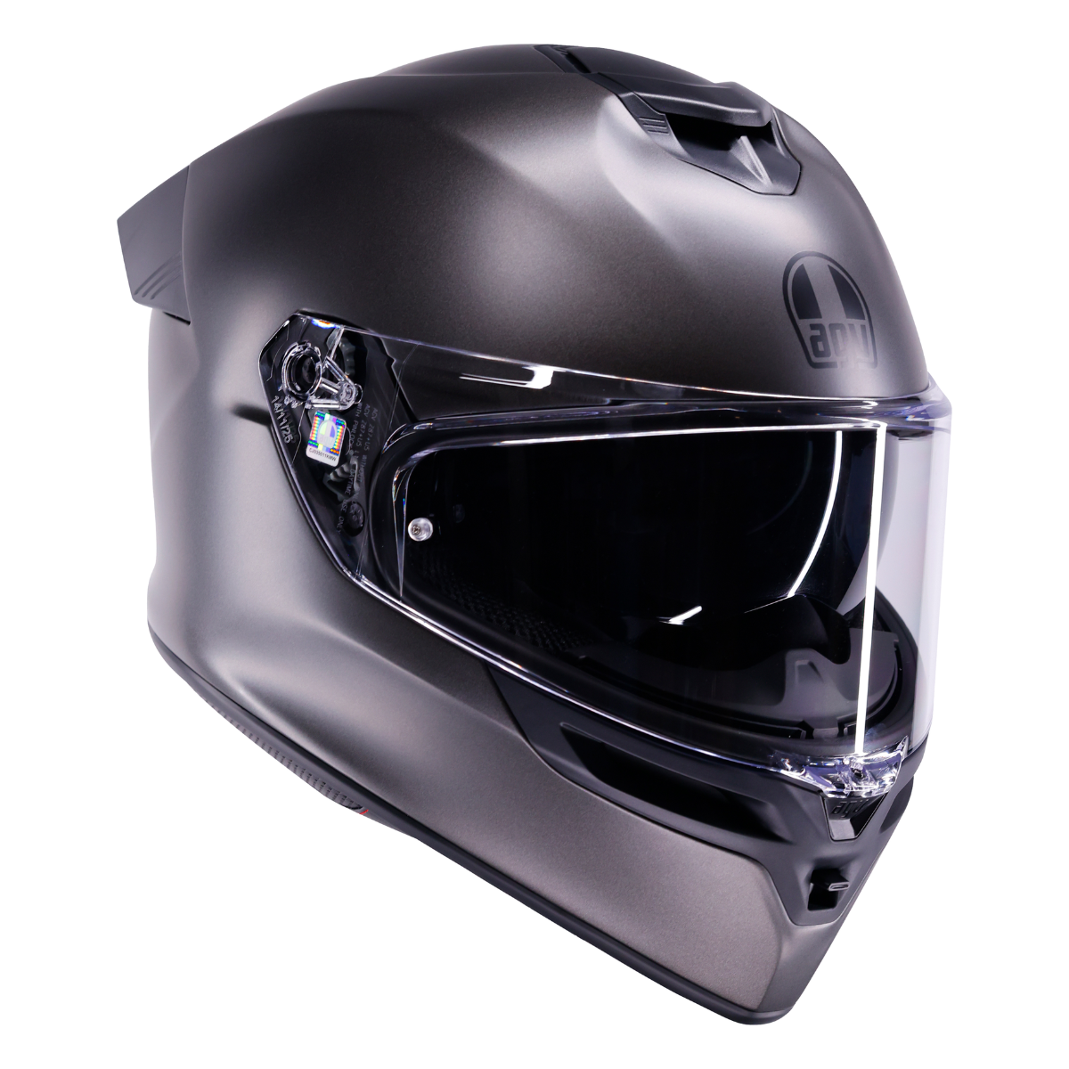 Agv Unisex Mono Matt Asfalto Grey - K5 - Full-Face Motorcycle Helmet E2206, Size: Xs - Image 2