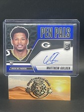 2025 Donruss Elite Matthew Golden Blue Rookie Pen Pals Blue Ink #PP-MGO Packers