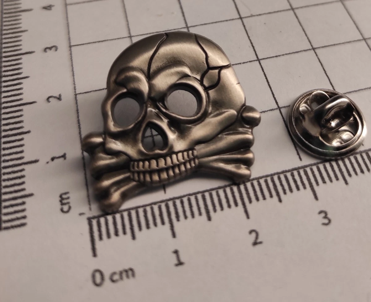 Pin Totenkopf Biker Chopper Motorrad MC Metall Kutte Weste