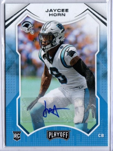 2021 Panini Playoff Football Jaycee Horn ROOKIE AUTO PANTHERS 9/50 - 第 1/1 張圖片