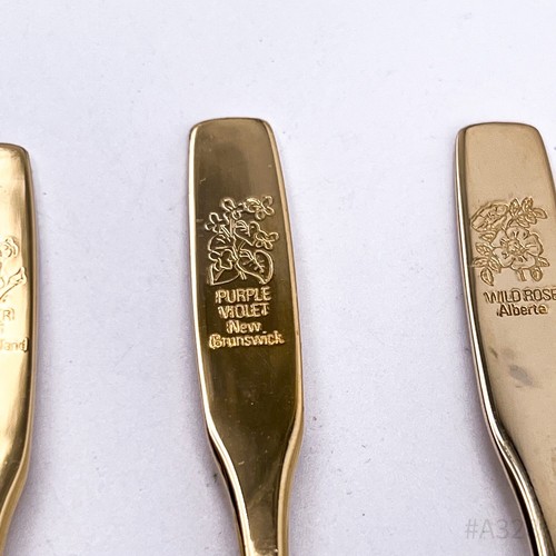 3er Set Vintage ONEIDA LTD. Silversmiths Zuckerlöffel mit Blumendekor | 3 Stück - Bild 6 von 12