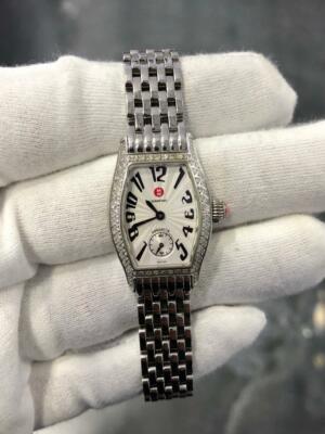 MICHELE ミッシェル コケット ダイヤベゼル スモセコ レディース 時計 Michele Urban Coquette Pave Diamond Silver Ladies Watch 1.00