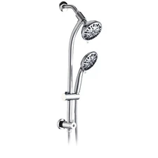 Shower Combo Set, Shower Head with Handheld Shower, Adjustable Height Slide Bar