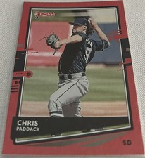2020 Panini Donruss Baseball Chris Paddack San Diego Padres Holo Red #165