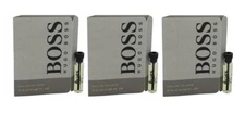 3x Boss # 6 Hugo Boss Men Sample Vial 0.06 oz 2ml Eau De Toilette Dab-On Splash 